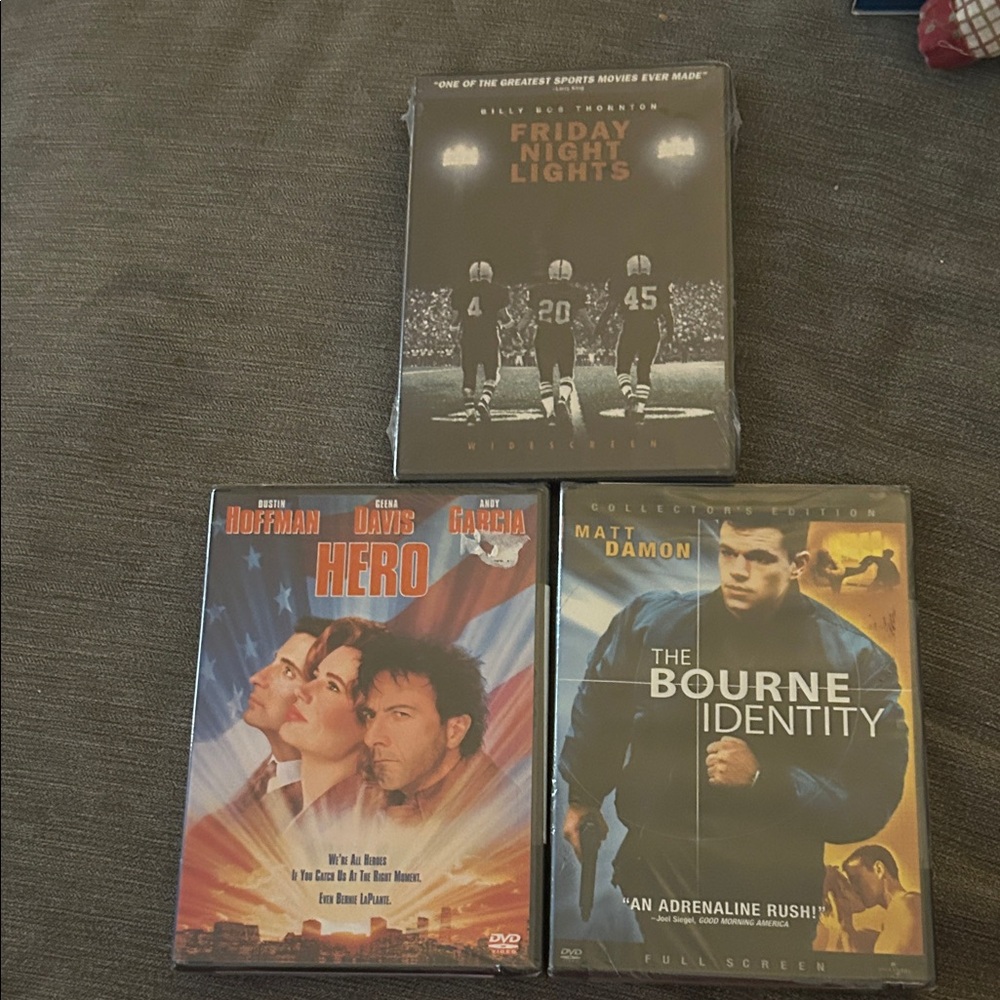 Friday Night Lights, Hero, The Bourne Identity DVD Set All Brand New!